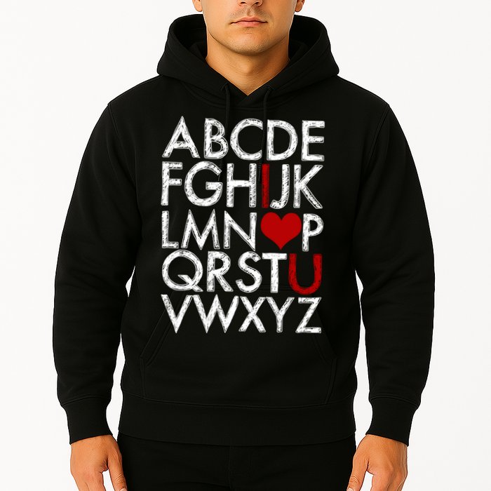 Alphabet ABC I Love You Valentines Day Hoodie