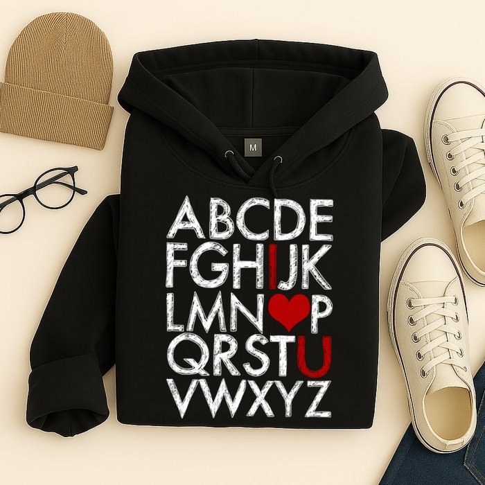 Alphabet ABC I Love You Valentines Day Hoodie