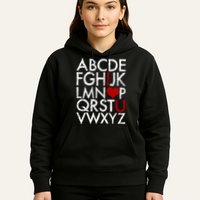 Alphabet ABC I Love You Valentines Day Hoodie