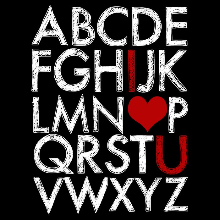 Alphabet ABC I Love You Valentines Day Hoodie