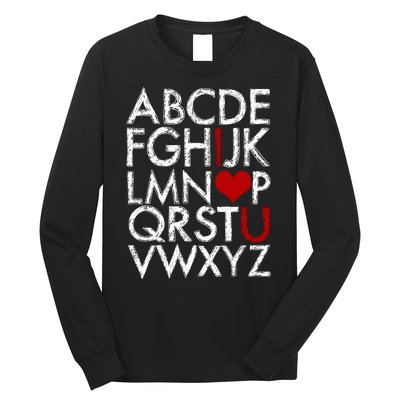 Alphabet ABC I Love You Valentines Day Long Sleeve Shirt