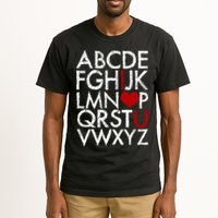 Alphabet ABC I Love You Valentines Day Tall T-Shirt