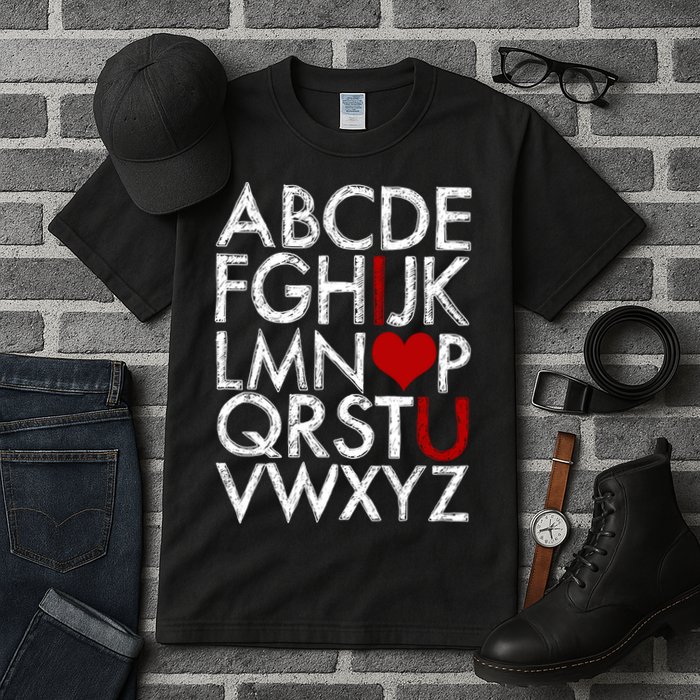 Alphabet ABC I Love You Valentines Day Tall T-Shirt