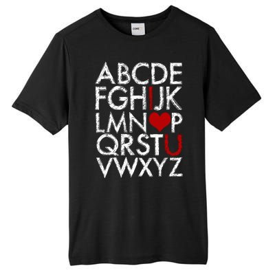 Alphabet ABC I Love You Valentines Day Tall Fusion ChromaSoft Performance T-Shirt