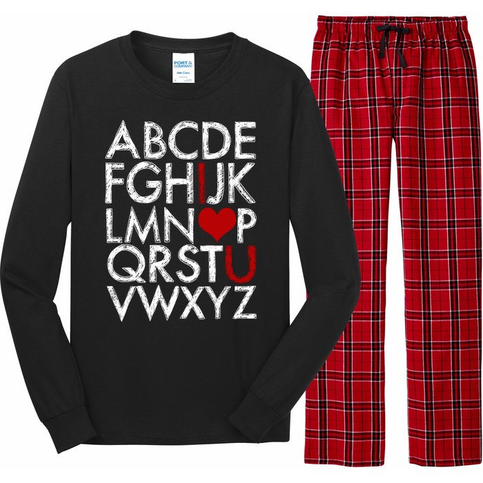 Alphabet ABC I Love You Valentines Day Long Sleeve Pajama Set