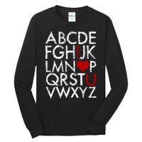 Alphabet ABC I Love You Valentines Day Tall Long Sleeve T-Shirt