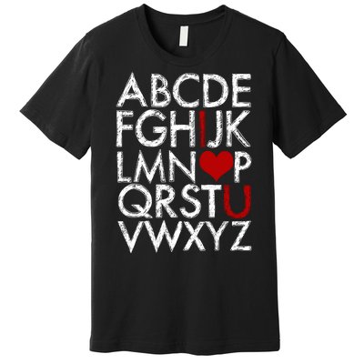 Alphabet ABC I Love You Valentines Day Premium T-Shirt