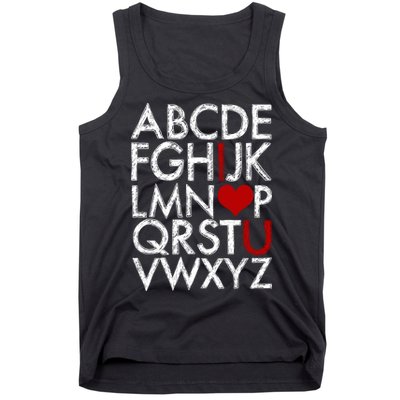 Alphabet ABC I Love You Valentines Day Tank Top