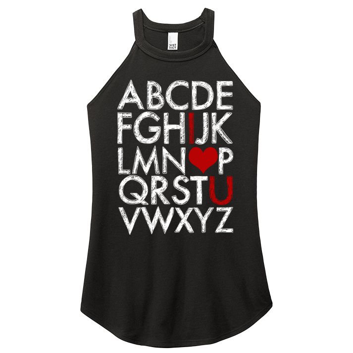 Alphabet ABC I Love You Valentines Day Women's Perfect Tri Rocker Tank
