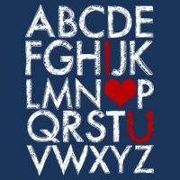 Alphabet ABC I Love You Valentines Day Infant Baby Jersey Bodysuit