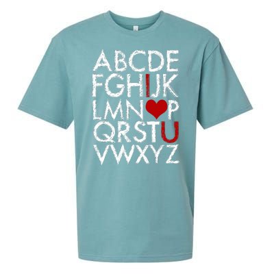 Alphabet ABC I Love You Valentines Day Sueded Cloud Jersey T-Shirt