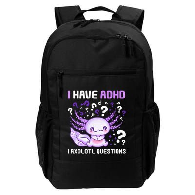 Adhd Awareness I Axolotol Questions Backpack