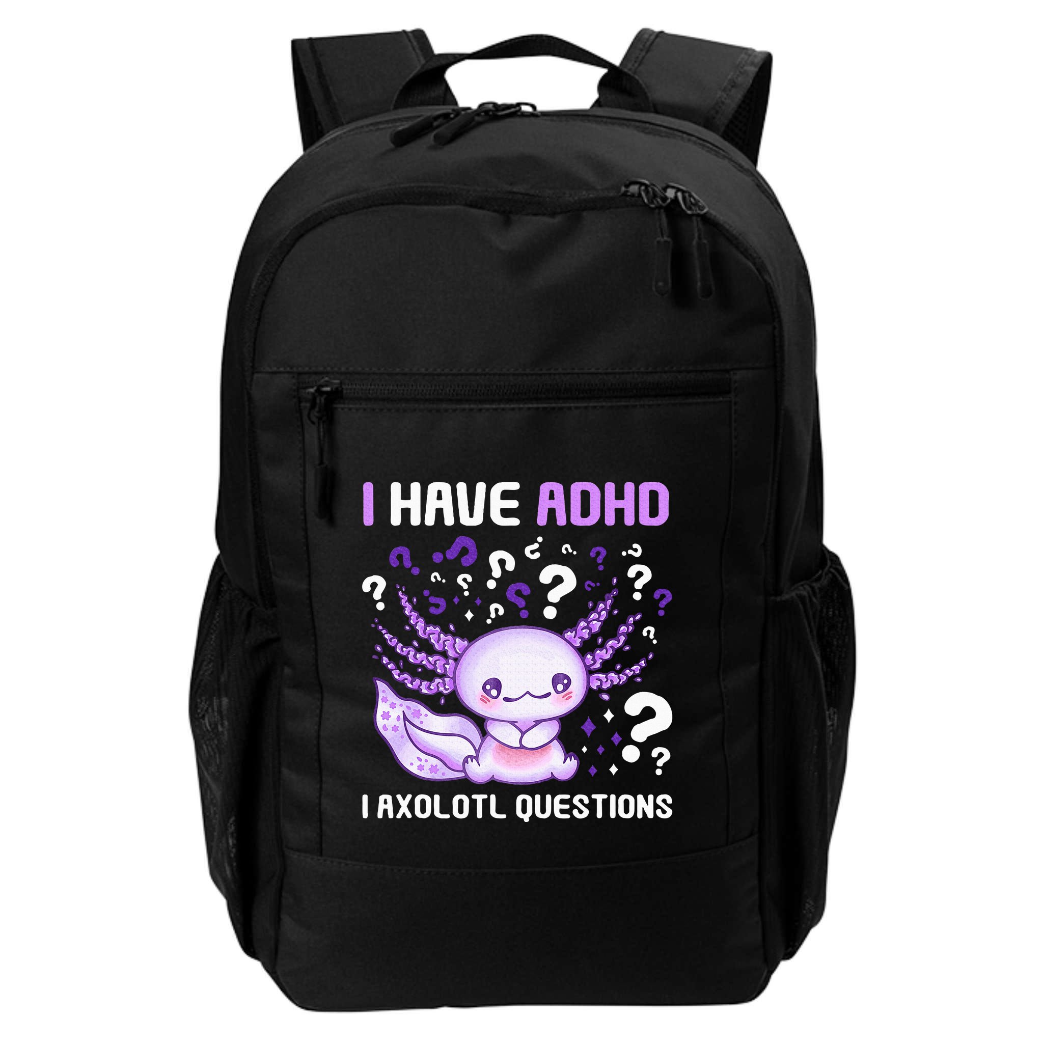 Adhd Awareness I Axolotol Questions Backpack