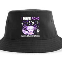 Adhd Awareness I Axolotol Questions Sustainable Bucket Hat