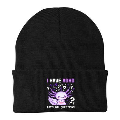 Adhd Awareness I Axolotol Questions Beanie