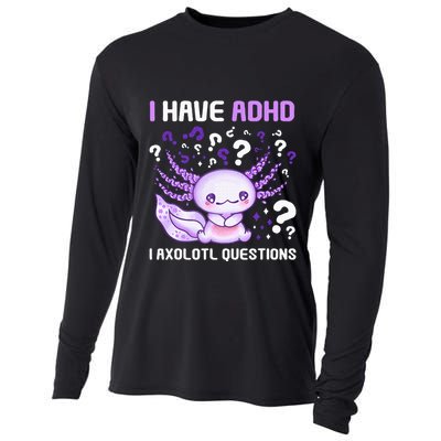 Adhd Awareness I Axolotol Questions Cooling Performance Long Sleeve Crew