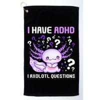 Adhd Awareness I Axolotol Questions Golf Towel