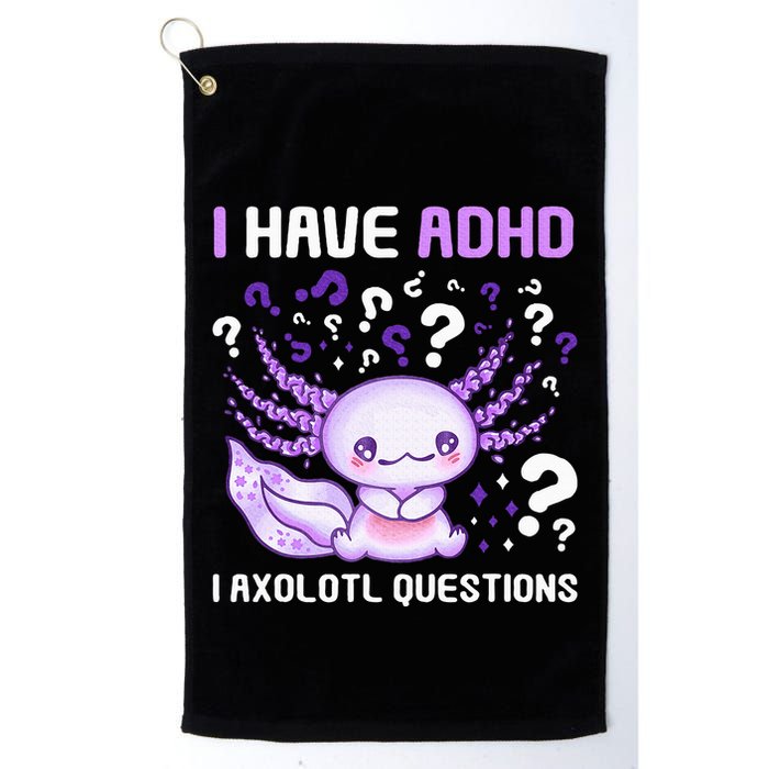 Adhd Awareness I Axolotol Questions Golf Towel