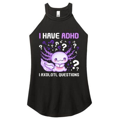 Adhd Awareness I Axolotol Questions Women's Perfect Tri Rocker Tank