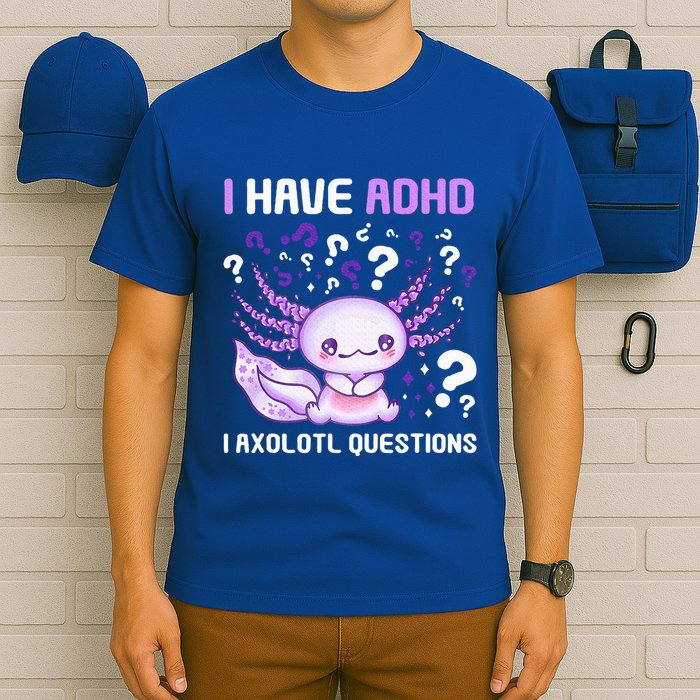 Adhd Awareness I Axolotol Questions T-Shirt