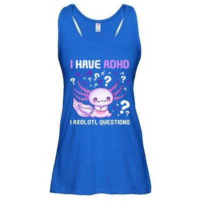 Adhd Awareness I Axolotol Questions Ladies Essential Flowy Tank