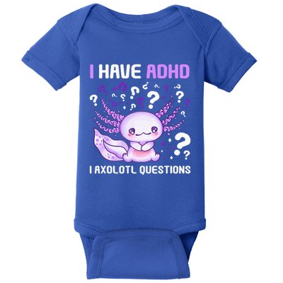 Adhd Awareness I Axolotol Questions Baby Bodysuit