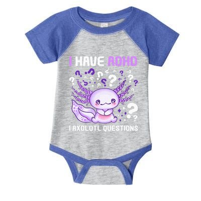 Adhd Awareness I Axolotol Questions Infant Baby Jersey Bodysuit