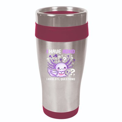 Adhd Awareness I Axolotol Questions 16oz Travel Tumbler