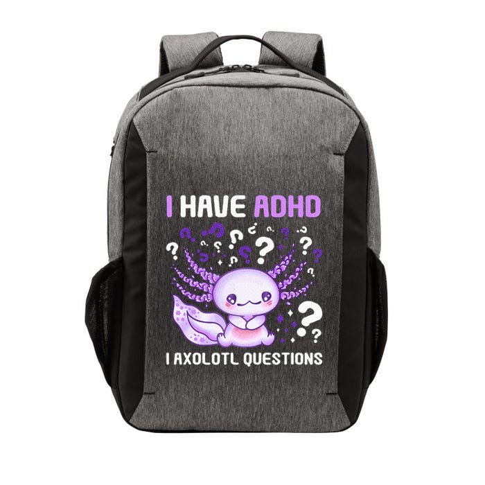 Adhd Awareness I Axolotol Questions Vector Backpack