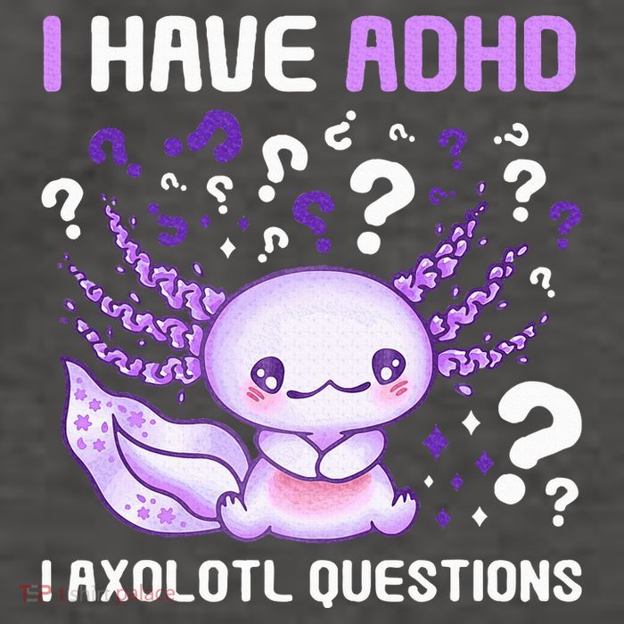 Adhd Awareness I Axolotol Questions Vector Backpack