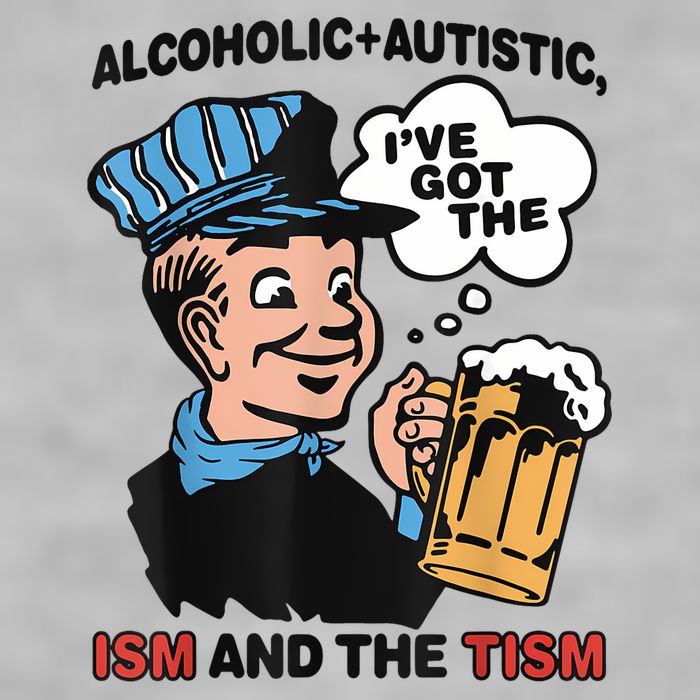 Alcoholic + Autistic IVe Got The Ism And The Tism Funny Ladies PosiCharge Tri-Blend Wicking Tank