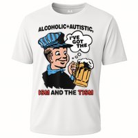 Alcoholic + Autistic IVe Got The Ism And The Tism Funny Cooling Performance Crew T-Shirt