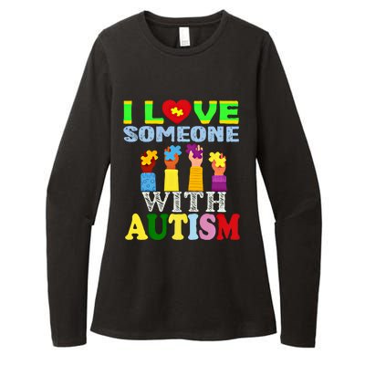 Autism Awareness I Love Someone With Autism Gift Womens CVC Long Sleeve Shirt