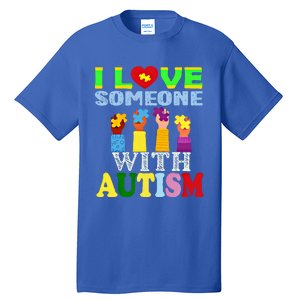 Autism Awareness I Love Someone With Autism Gift Tall T-Shirt