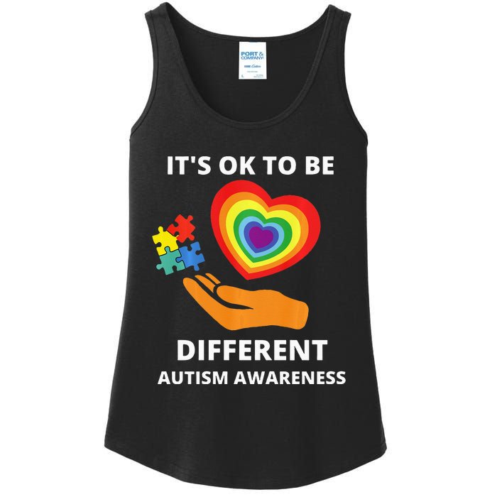 autism awareness its ok to be different Ladies Essential Tank