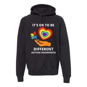 autism awareness its ok to be different Premium Hoodie