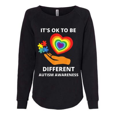 autism awareness its ok to be different Womens California Wash Sweatshirt