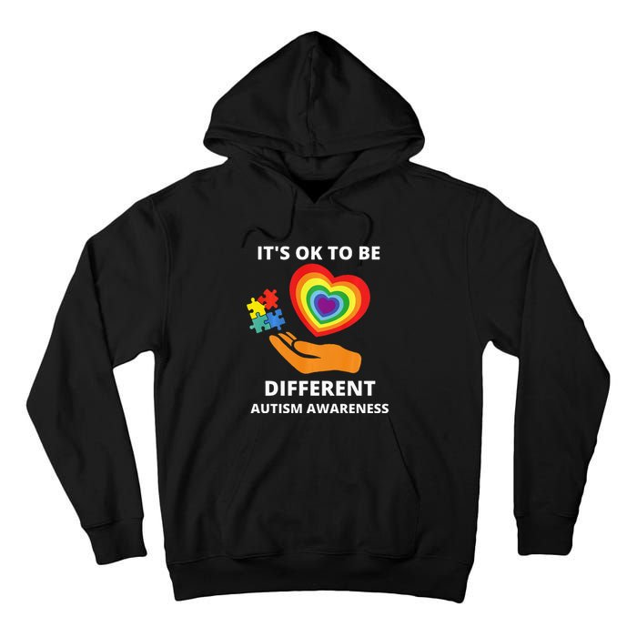 autism awareness its ok to be different Tall Hoodie