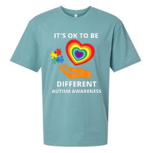 autism awareness its ok to be different Sueded Cloud Jersey T-Shirt