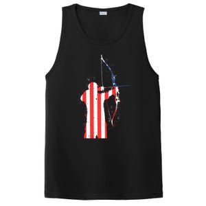 Archery Archer Independence Day Bow Bowhunter Patriotic Gift PosiCharge Competitor Tank