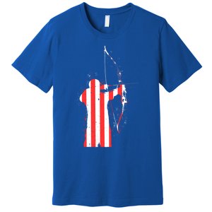 Archery Archer Independence Day Bow Bowhunter Patriotic Gift Premium T-Shirt