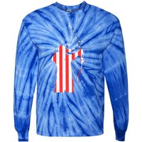 Archery Archer Independence Day Bow Bowhunter Patriotic Gift Tie-Dye Long Sleeve Shirt