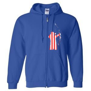 Archery Archer Independence Day Bow Bowhunter Patriotic Gift Full Zip Hoodie