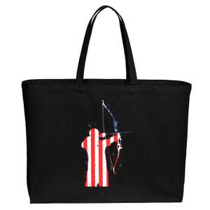 Archery Archer Independence Day Bow Bowhunter Patriotic Gift Cotton Canvas Jumbo Tote