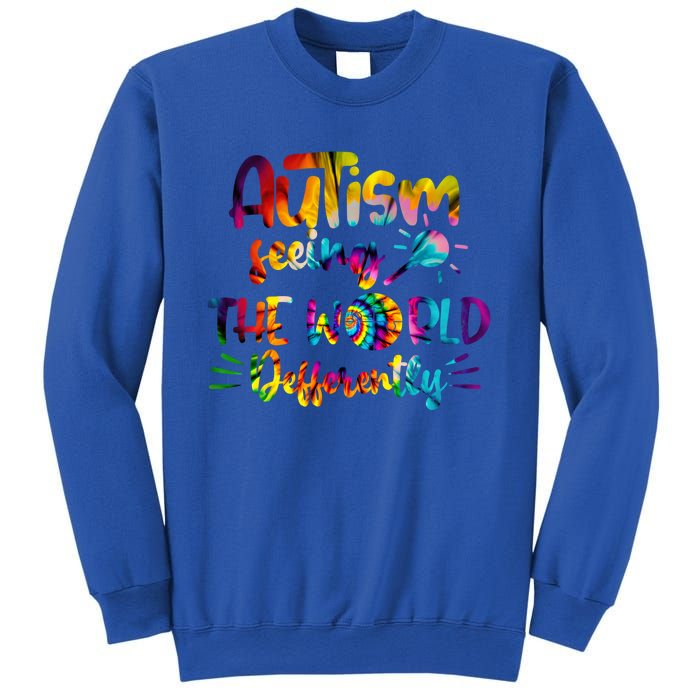 Autism Awareness Inspirational Quote Tie Dye Unity Meaningful Gift Sweatshirt