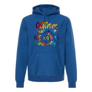 Autism Awareness Inspirational Quote Tie Dye Unity Meaningful Gift Premium Hoodie