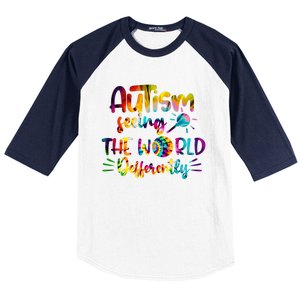 Autism Awareness Inspirational Quote Tie Dye Unity Meaningful Gift Baseball Sleeve Shirt