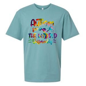 Autism Awareness Inspirational Quote Tie Dye Unity Meaningful Gift Sueded Cloud Jersey T-Shirt