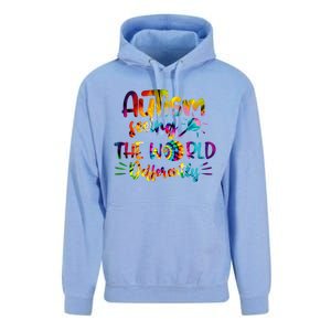 Autism Awareness Inspirational Quote Tie Dye Unity Meaningful Gift Unisex Surf Hoodie