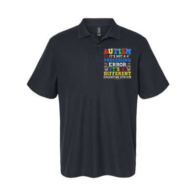 Autism Awareness It's A Different Operating System Gift Softstyle Adult Sport Polo